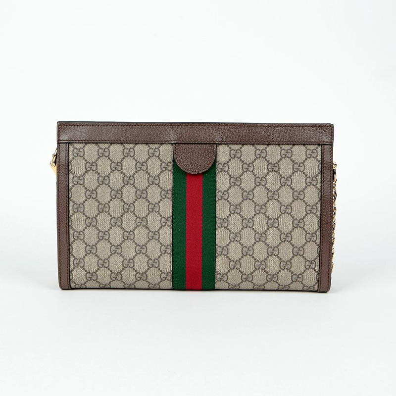 GUCCI 中型 GG Supreme Ophidia 鏈條單肩包-3