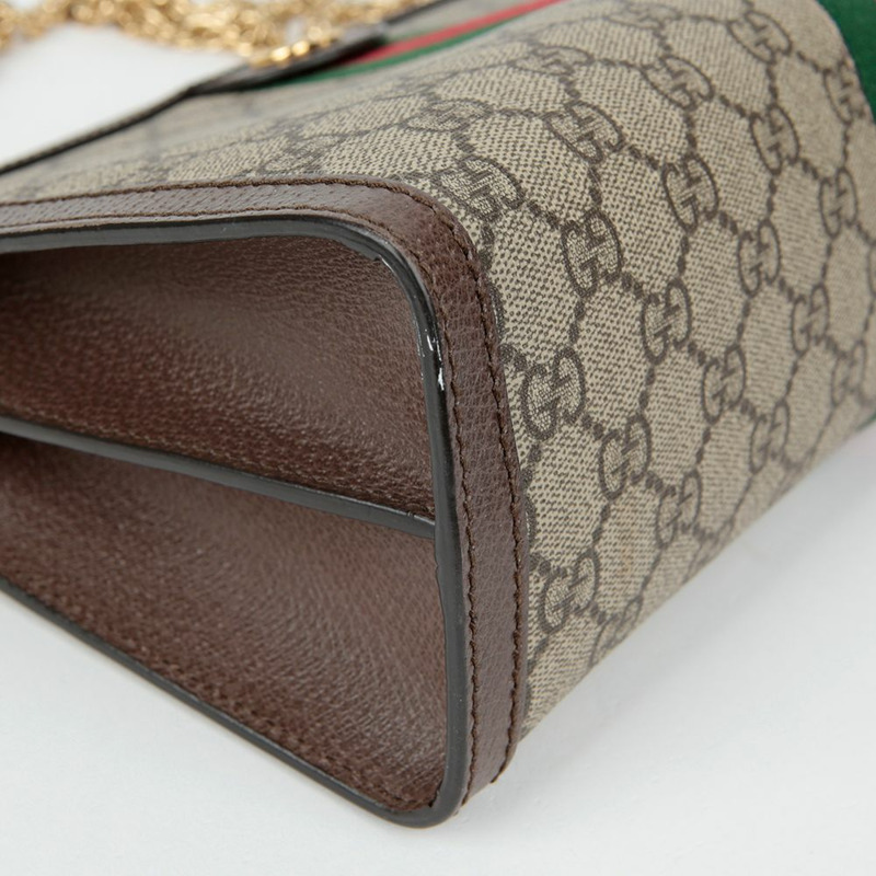 GUCCI 中型 GG Supreme Ophidia 鏈條單肩包-6