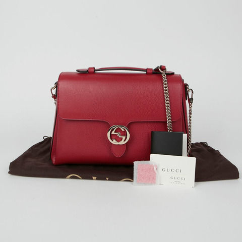 GUCCI 510306 互扣式頂部提把手提單肩包
