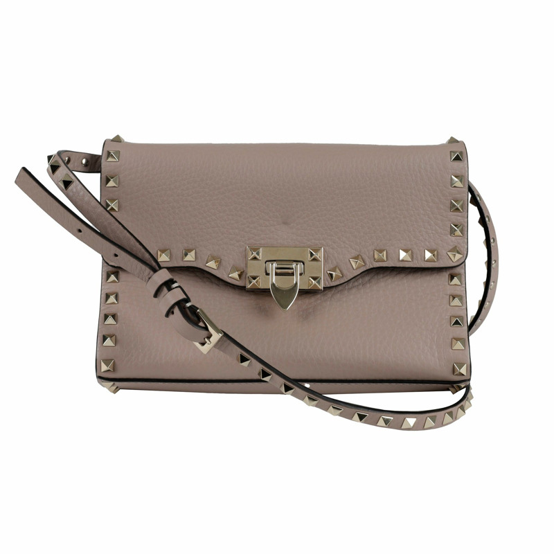 VALENTINO Rockstud 翻蓋肩斜背包 2B0181-0