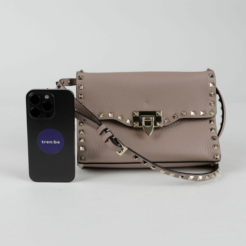 VALENTINO Rockstud 翻蓋肩斜背包 2B0181-7