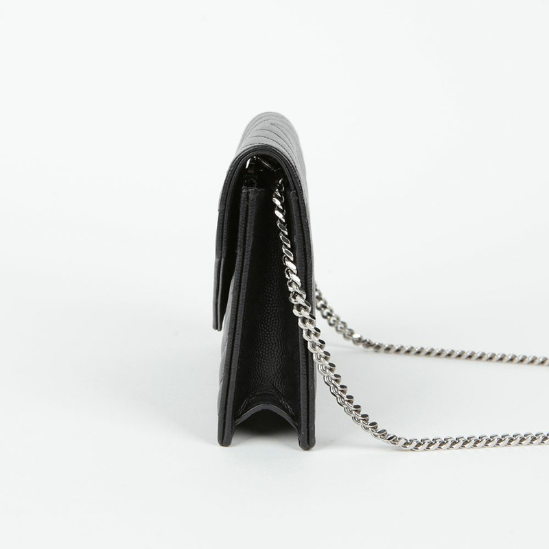 SAINT LAURENT 信封鏈條皮夾斜背包 393953-3