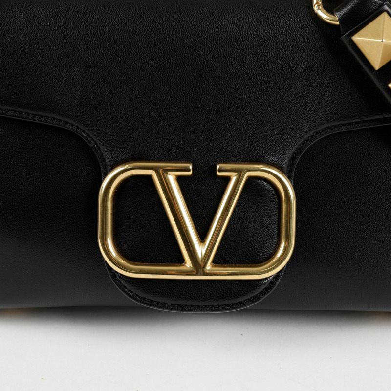 VALENTINO V 型標誌羅馬鉚釘鏈單肩包-1