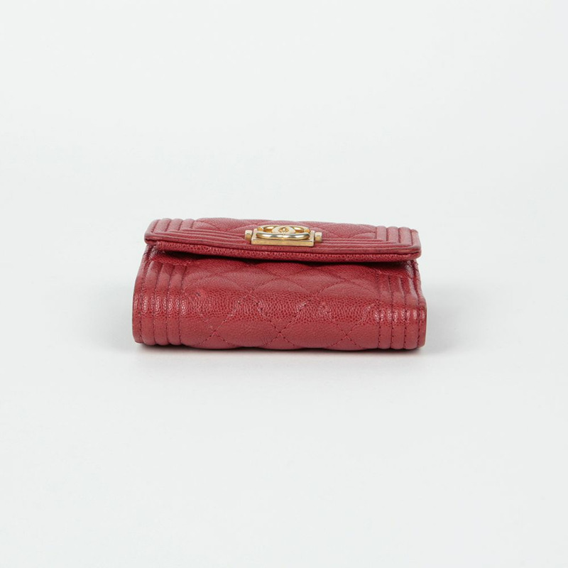 CHANEL Caviar Boy 雙折錢包-5