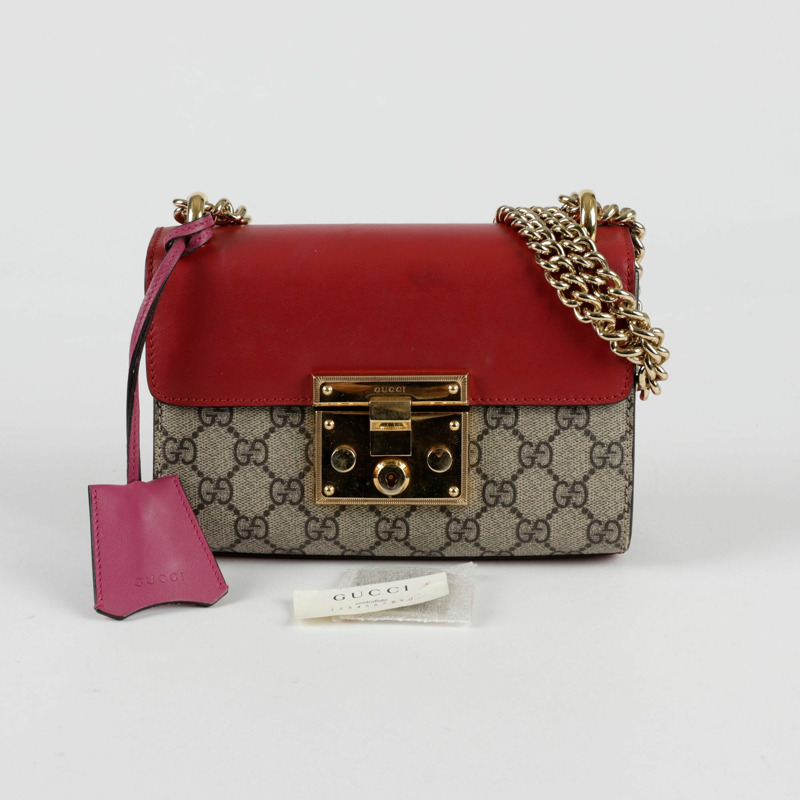 GUCCI 掛鎖小號鏈條單肩斜背包-0