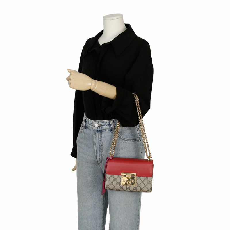 GUCCI 掛鎖小號鏈條單肩斜背包-13
