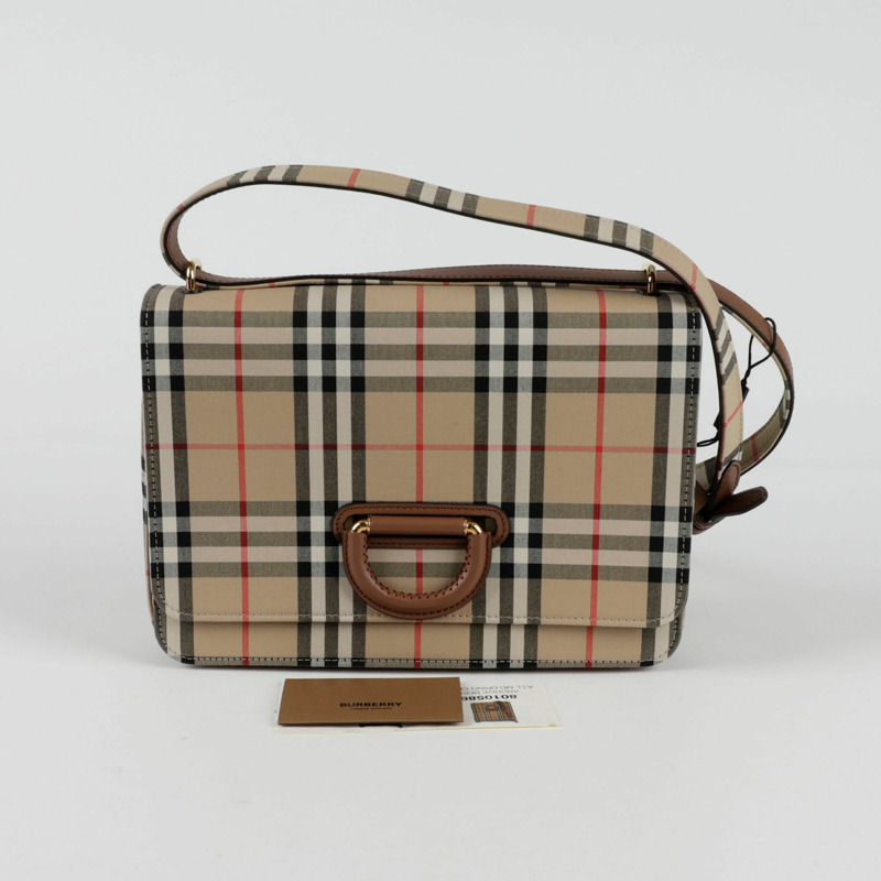 BURBERRY D 型環中型斜背包-0