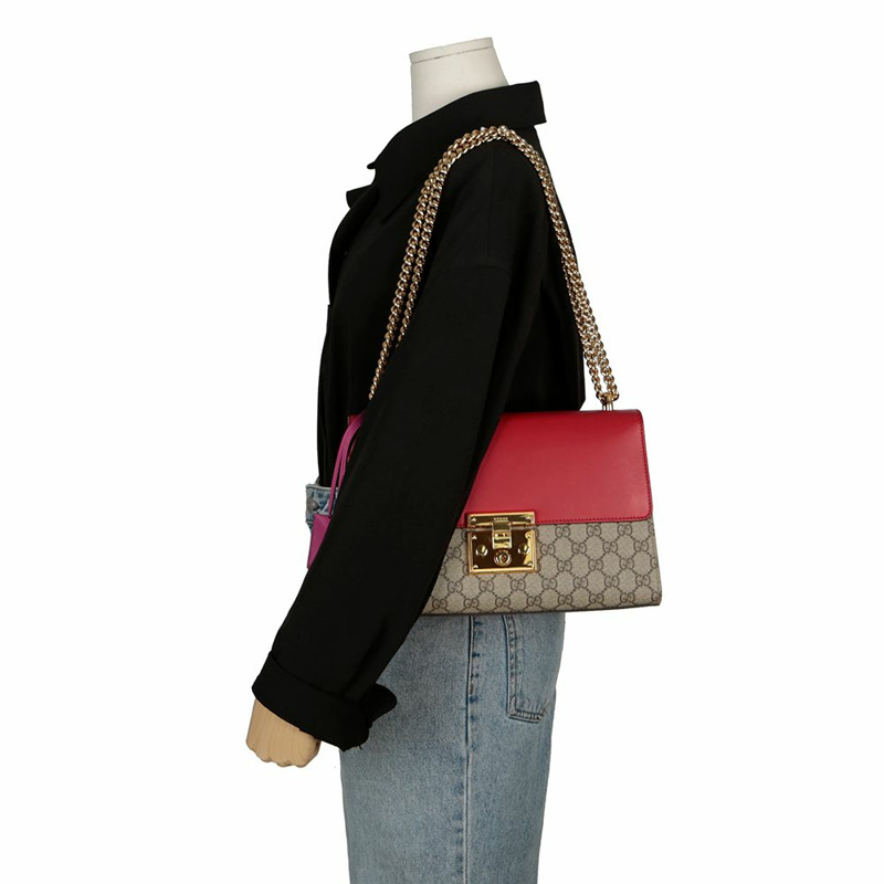 【包稅】GUCCI 槳鎖中型單肩包 409486-11