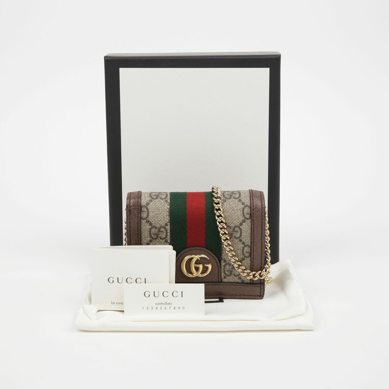 GUCCI Ophidia 鏈條皮夾斜背包 625711-0