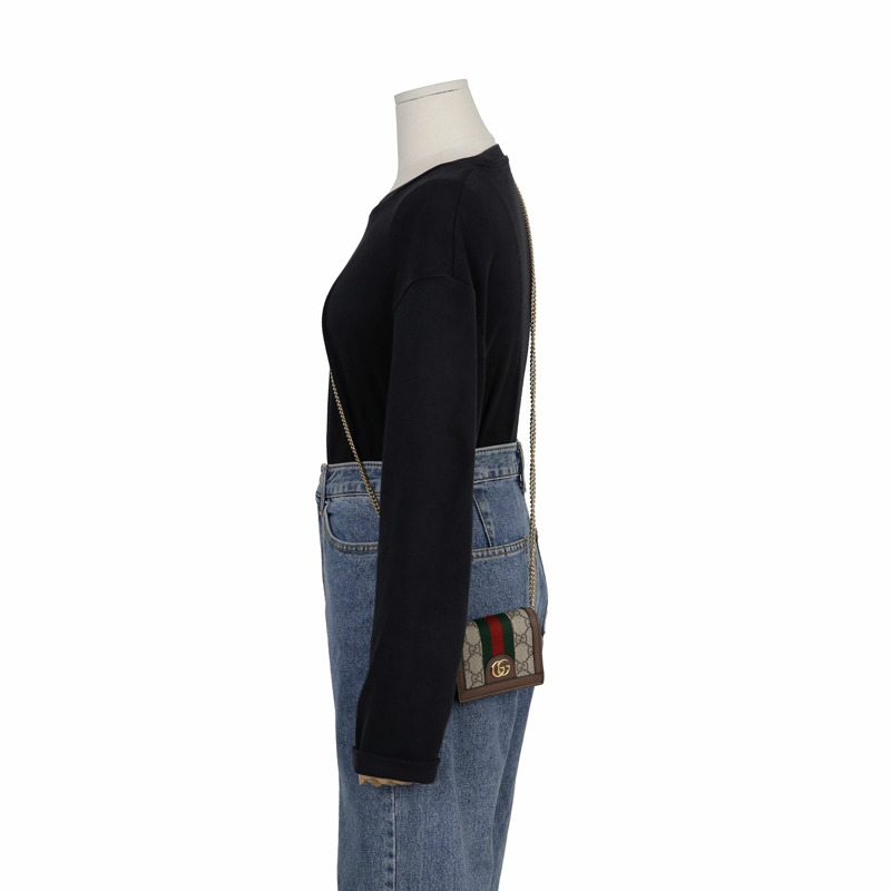 GUCCI Ophidia 鏈條皮夾斜背包 625711-9