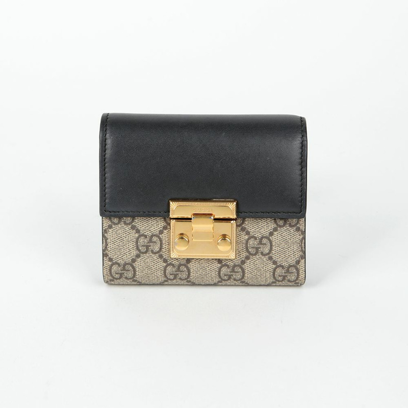GUCCI 槳鎖雙折皮夾 453155-0
