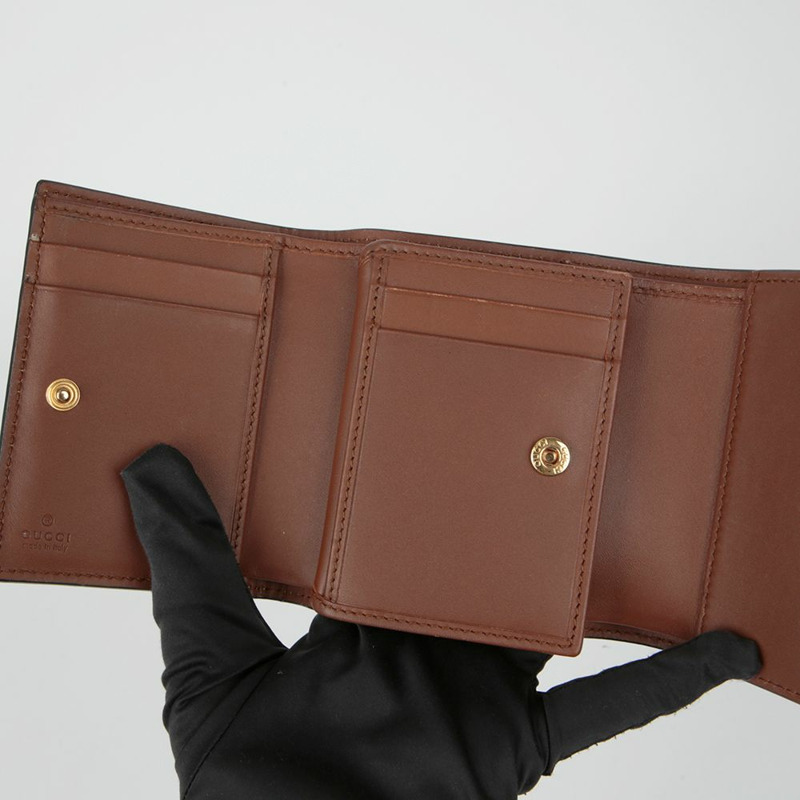 GUCCI 槳鎖雙折皮夾 453155-6