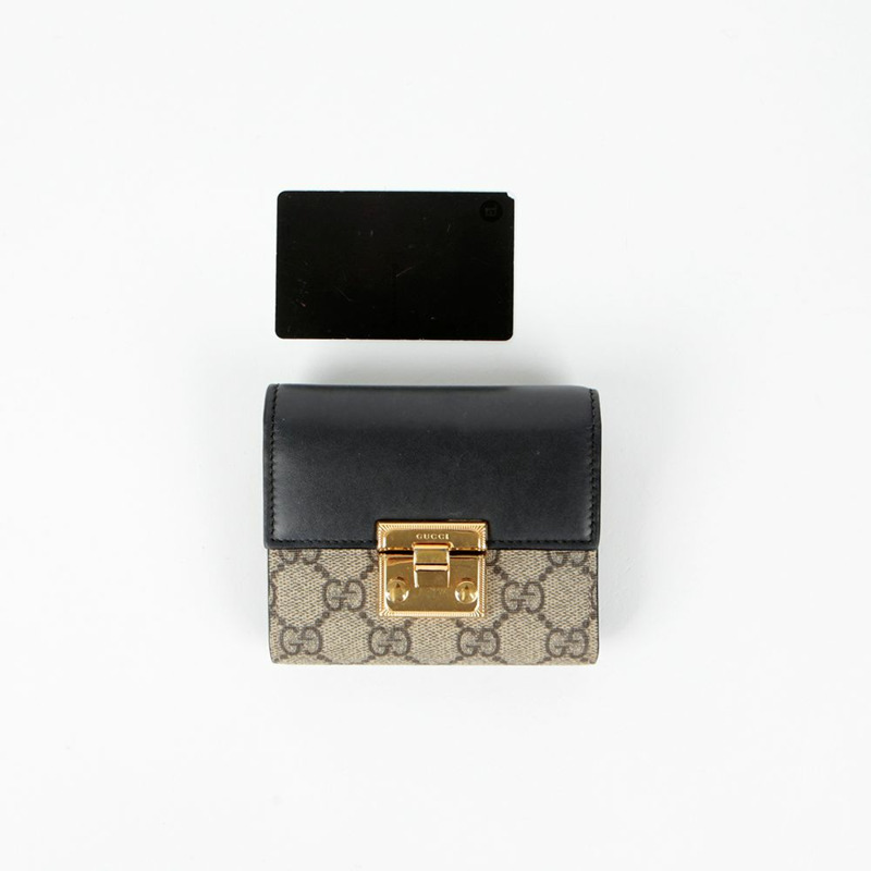 GUCCI 槳鎖雙折皮夾 453155-10