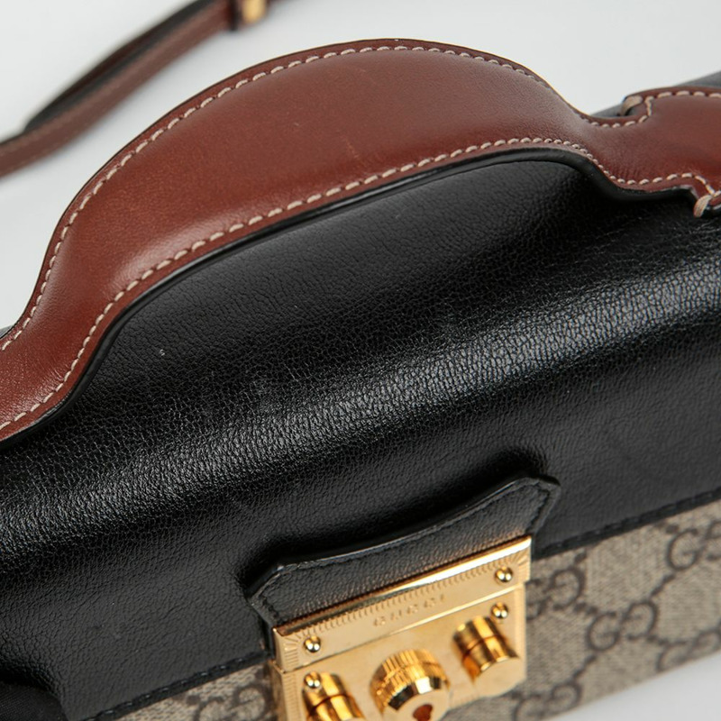 GUCCI Paddle Lock 迷你頂部提把托特單肩包 652683-3