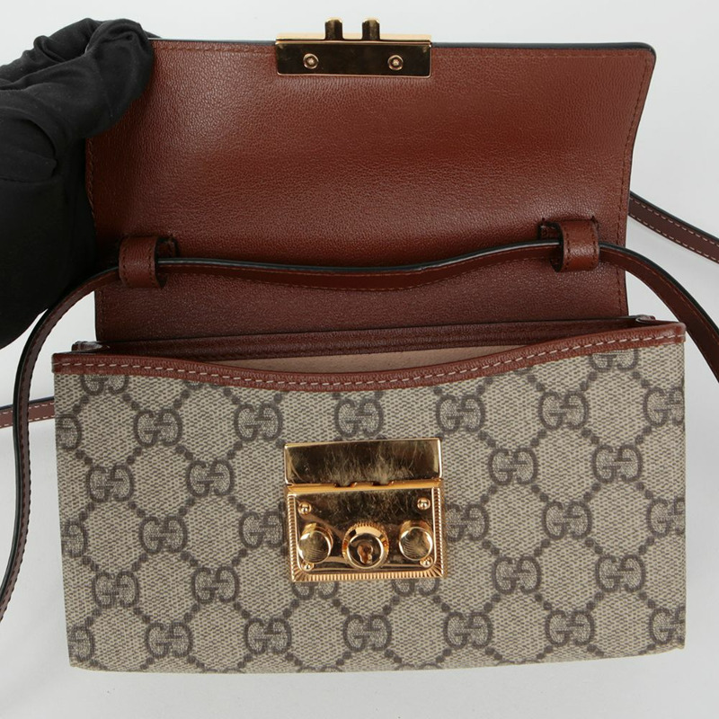 GUCCI Paddle Lock 迷你頂部提把托特單肩包 652683-10