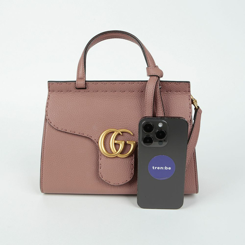 GUCCI Gucci GG Marmont 迷你托特單肩包-6