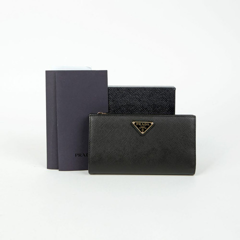 PRADA 1ML009 金屬標誌緊湊型皮夾