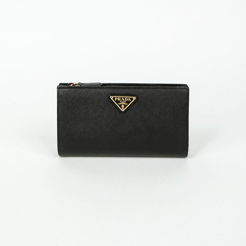 PRADA 1ML009 金屬標誌緊湊型皮夾-1