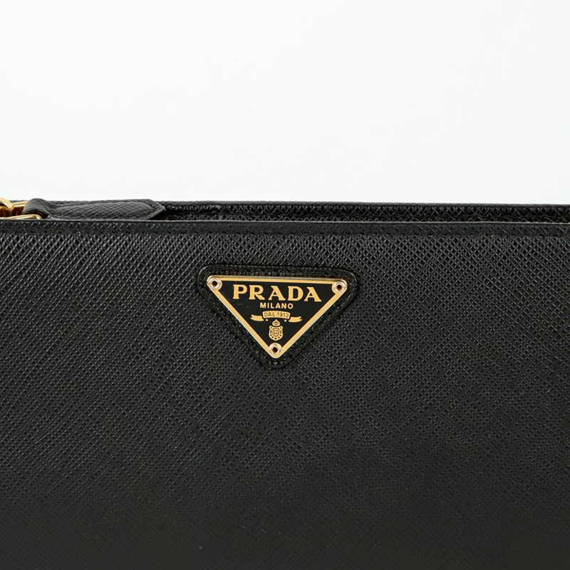 PRADA 1ML009 金屬標誌緊湊型皮夾-2