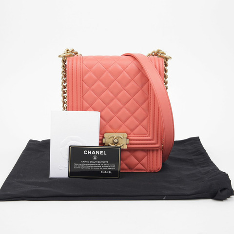 CHANEL Boy North South 翻蓋單肩斜背包 AS0130