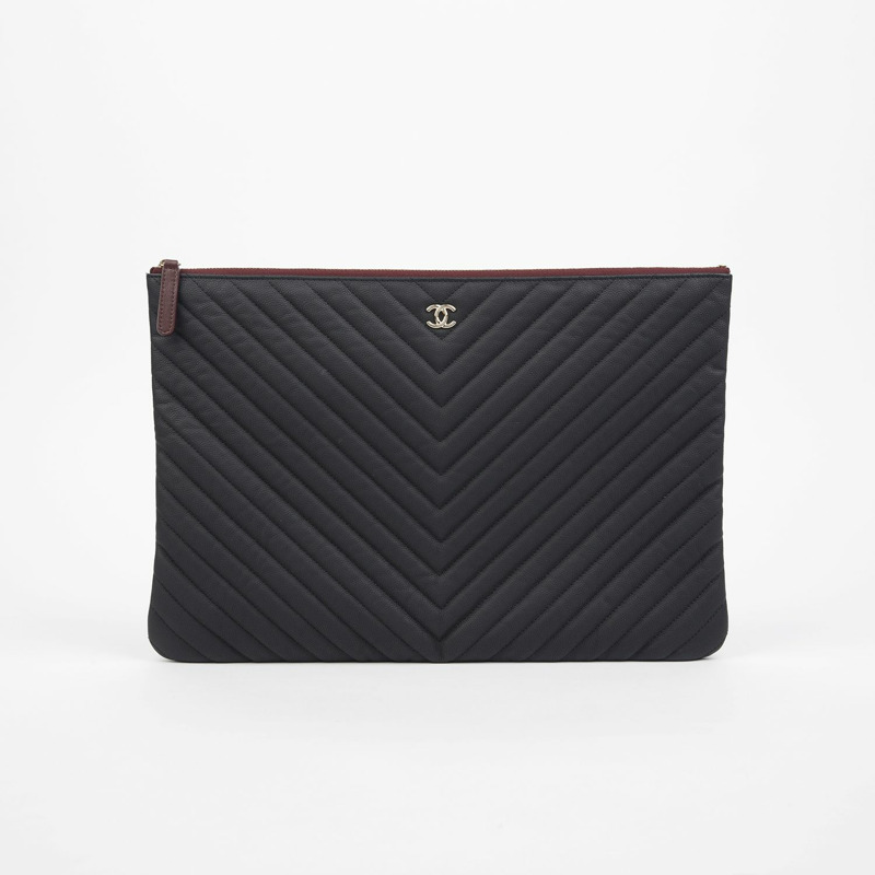 CHANEL Caviar Skin 經典大手拿包 A82552-1