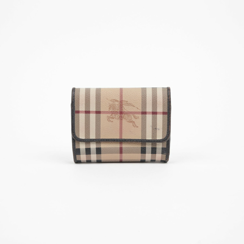 BURBERRY Haymarket 格紋中型錢包 3798969-0