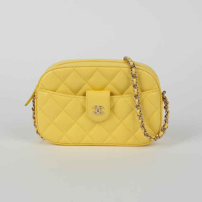 CHANEL AP3998 CC 標誌魚子醬相機單肩斜背包-0