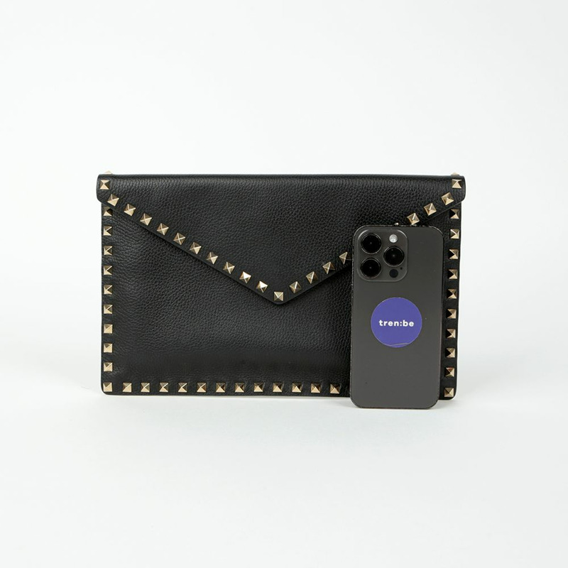 VALENTINO Rockstud 信封手拿包-6