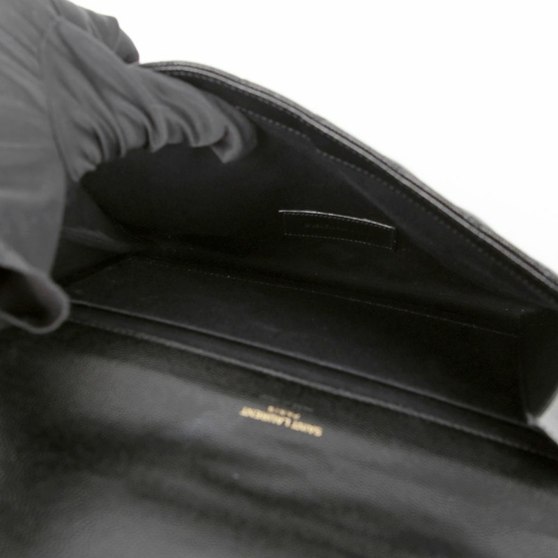 SAINT LAURENT 混合馬特拉塞凸紋信封袋 651030-7