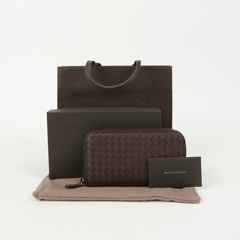 BOTTEGA VENETA Intrecciato 拉鍊長錢包-0