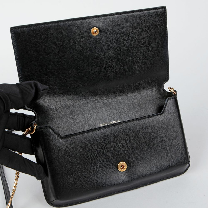 SAINT LAURENT Monogram 手機支架單肩斜背包 635095-7