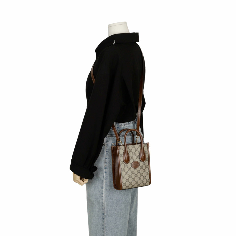 【包稅】GUCCI 互扣式G迷你手提單肩包 671623-11