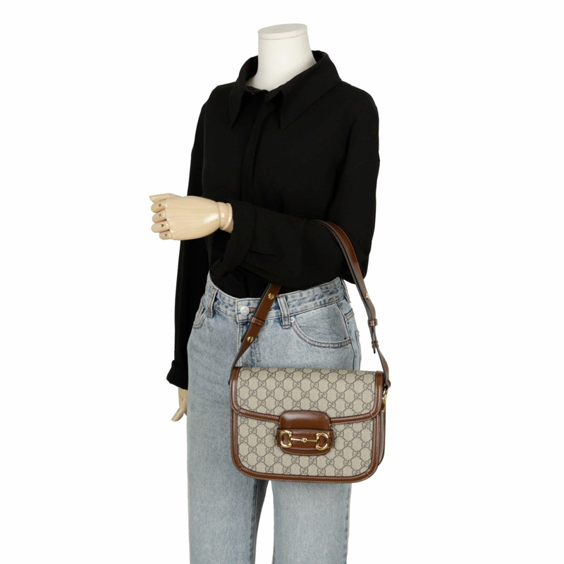 【包稅】GUCCI 602204 馬銜扣環 1955 小號單肩斜背包-9