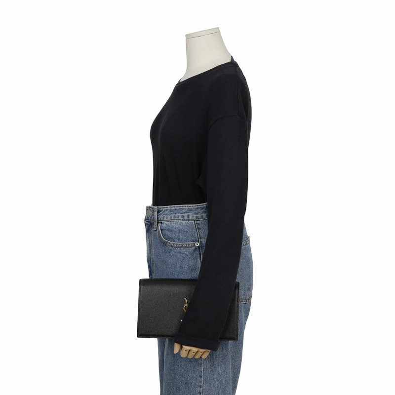 SAINT LAURENT 字母翻蓋手包 400409-10