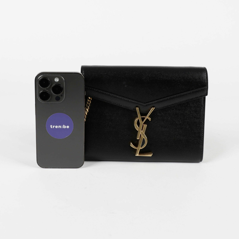 SAINT LAURENT Cassandra 鏈條皮夾斜背包 635023-7