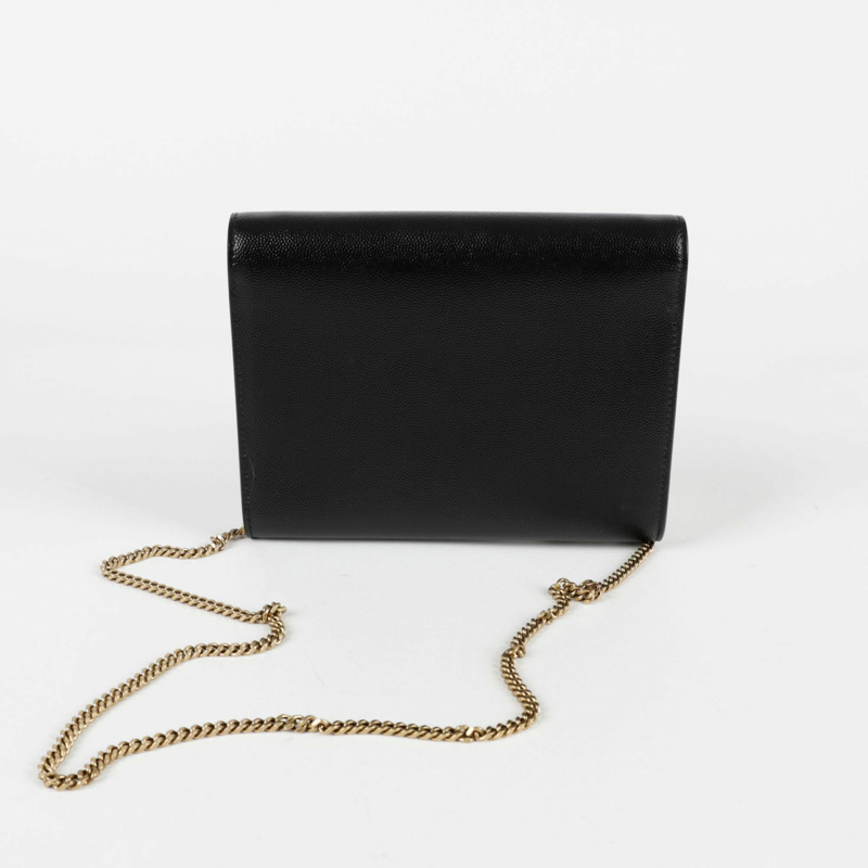 【包稅】SAINT LAURENT Cassandra 鏈條皮夾斜背包 635023-3