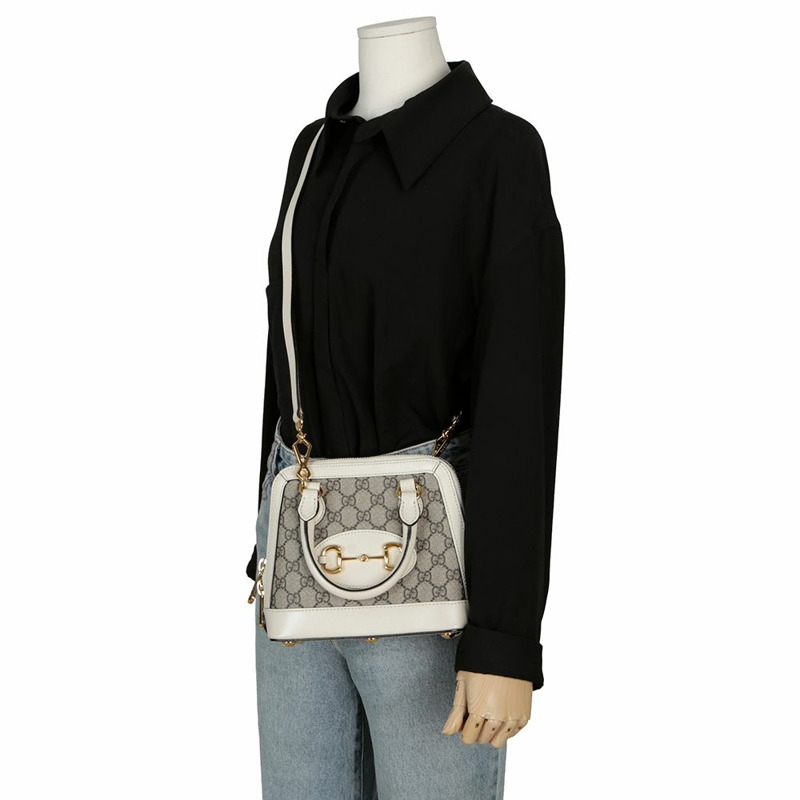 【包稅】GUCCI Horsebit 1955 迷你手提單肩包-12