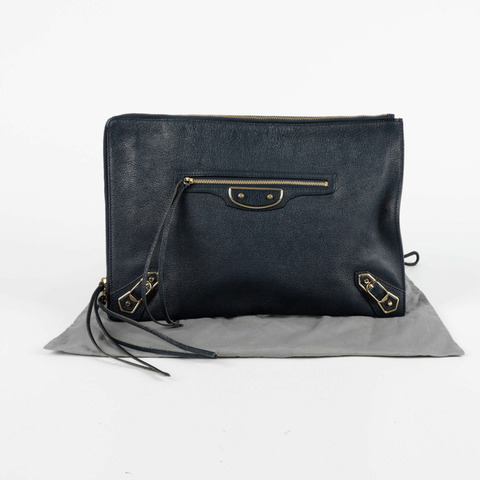 BALENCIAGA 經典金屬邊緣中型手拿包 390186