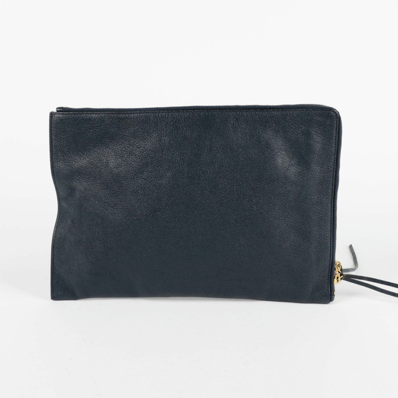 BALENCIAGA 經典金屬邊緣中型手拿包 390186-3