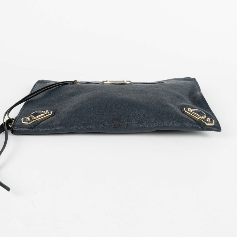 BALENCIAGA 經典金屬邊緣中型手拿包 390186-5