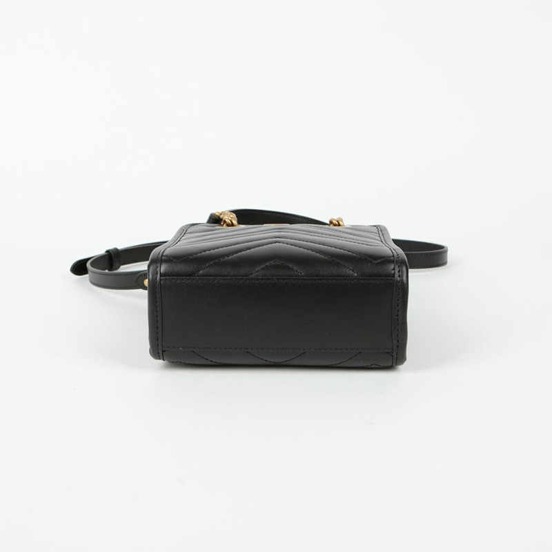 【包稅】GUCCI 696123 GG Marmont 迷你手提單肩包-5