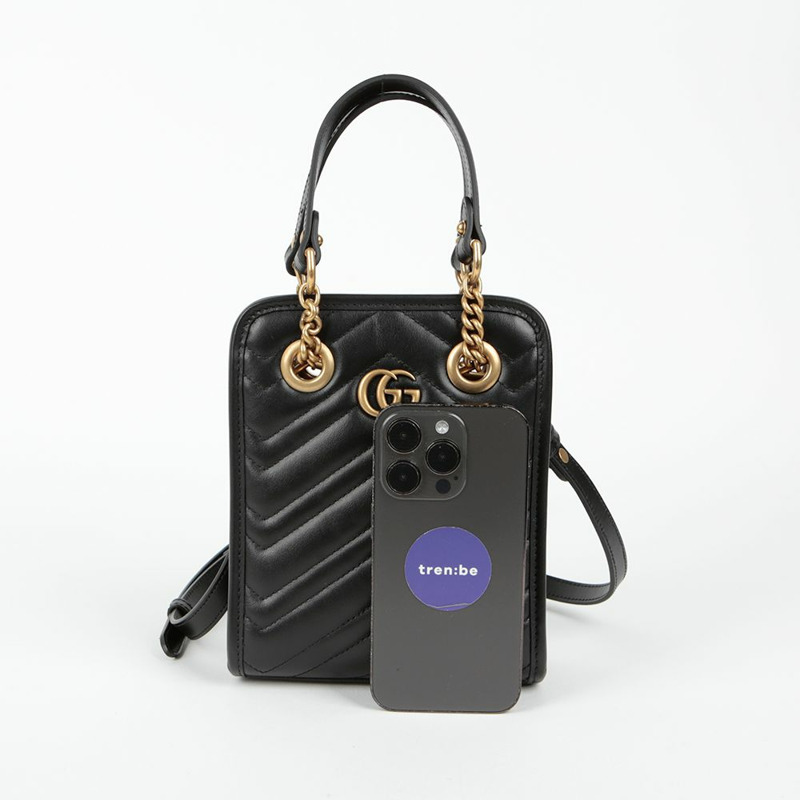 【包稅】GUCCI 696123 GG Marmont 迷你手提單肩包-6