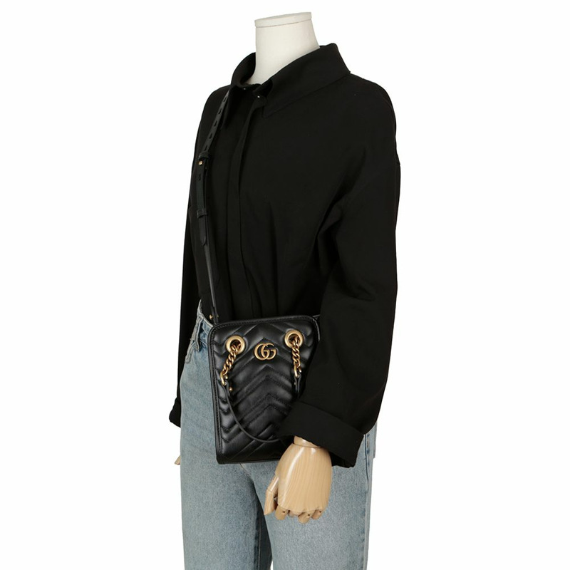 【包稅】GUCCI 696123 GG Marmont 迷你手提單肩包-8