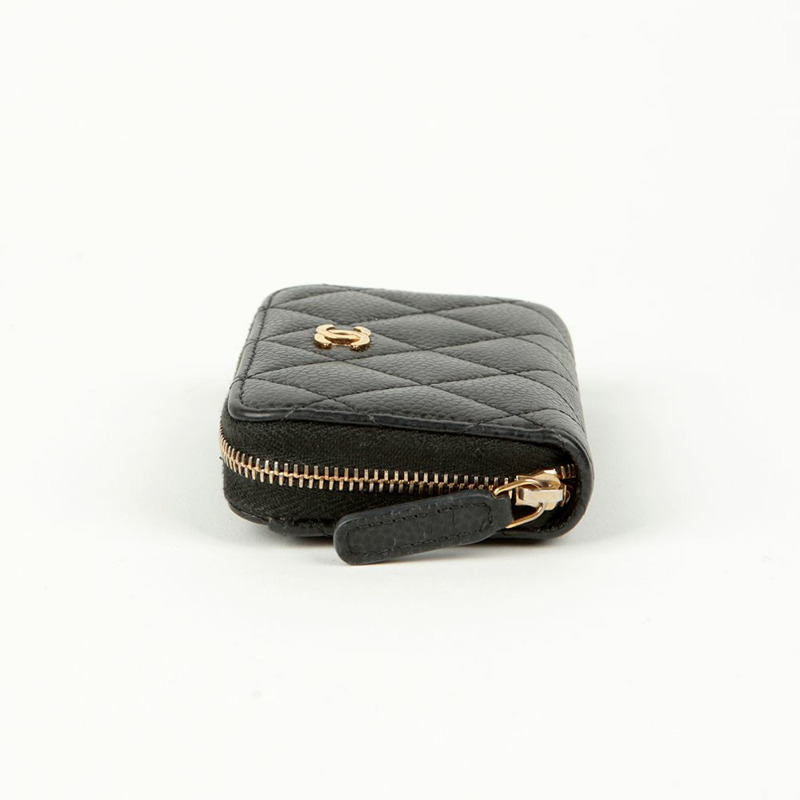 CHANEL Caviar Skin 經典拉鍊零錢包 AP0216-5