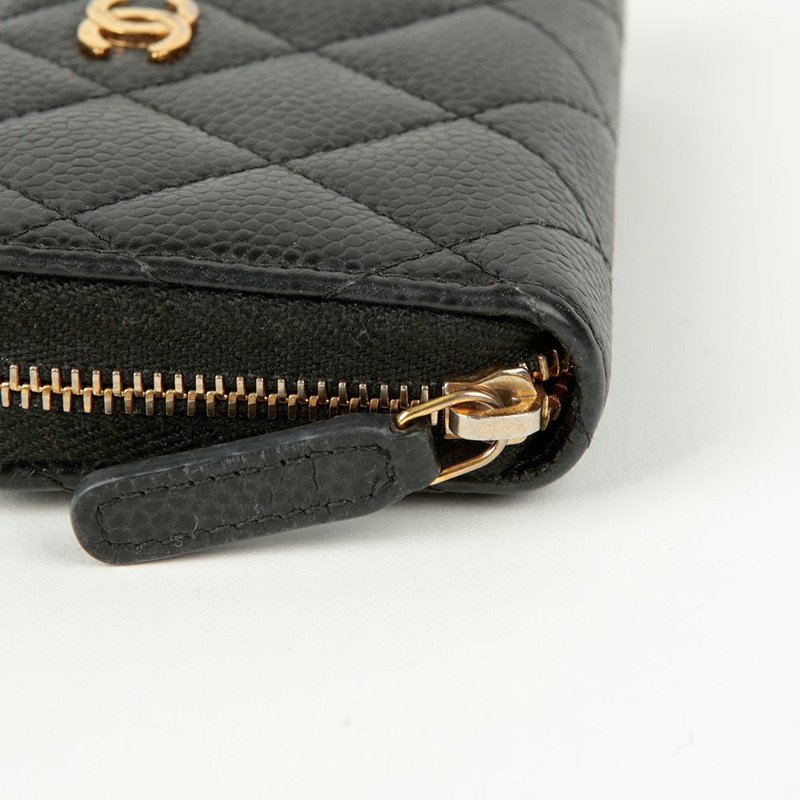 CHANEL Caviar Skin 經典拉鍊零錢包 AP0216-6