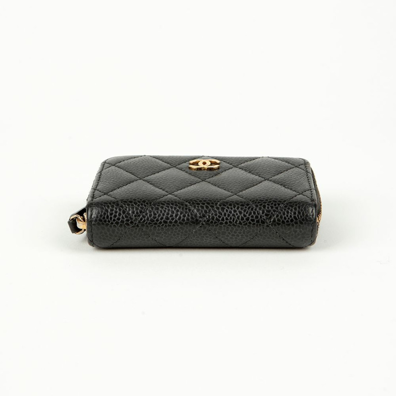 CHANEL Caviar Skin 經典拉鍊零錢包 AP0216-7