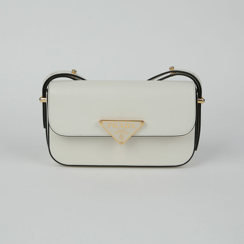 PRADA 三角形標誌翻蓋單肩斜背包 1BD339-1