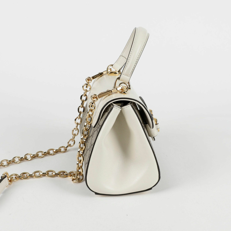 GUCCI Horsebit 1955 迷你頂部提把托特單肩包 703848-5