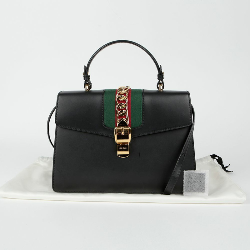 GUCCI 431665 Sylvie 中型頂部提把托特單肩包-0