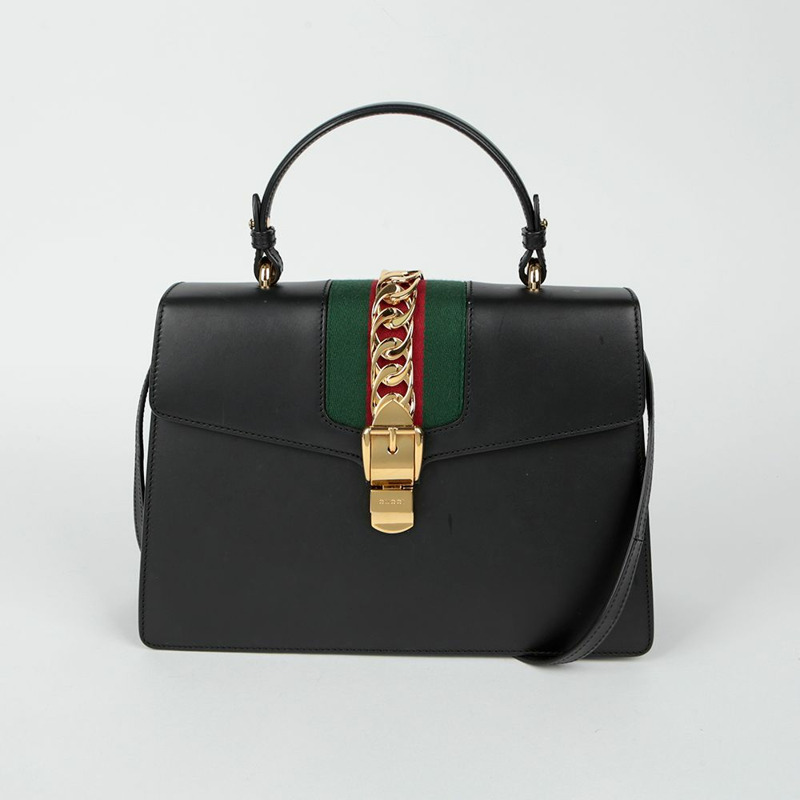 GUCCI 431665 Sylvie 中型頂部提把托特單肩包-1